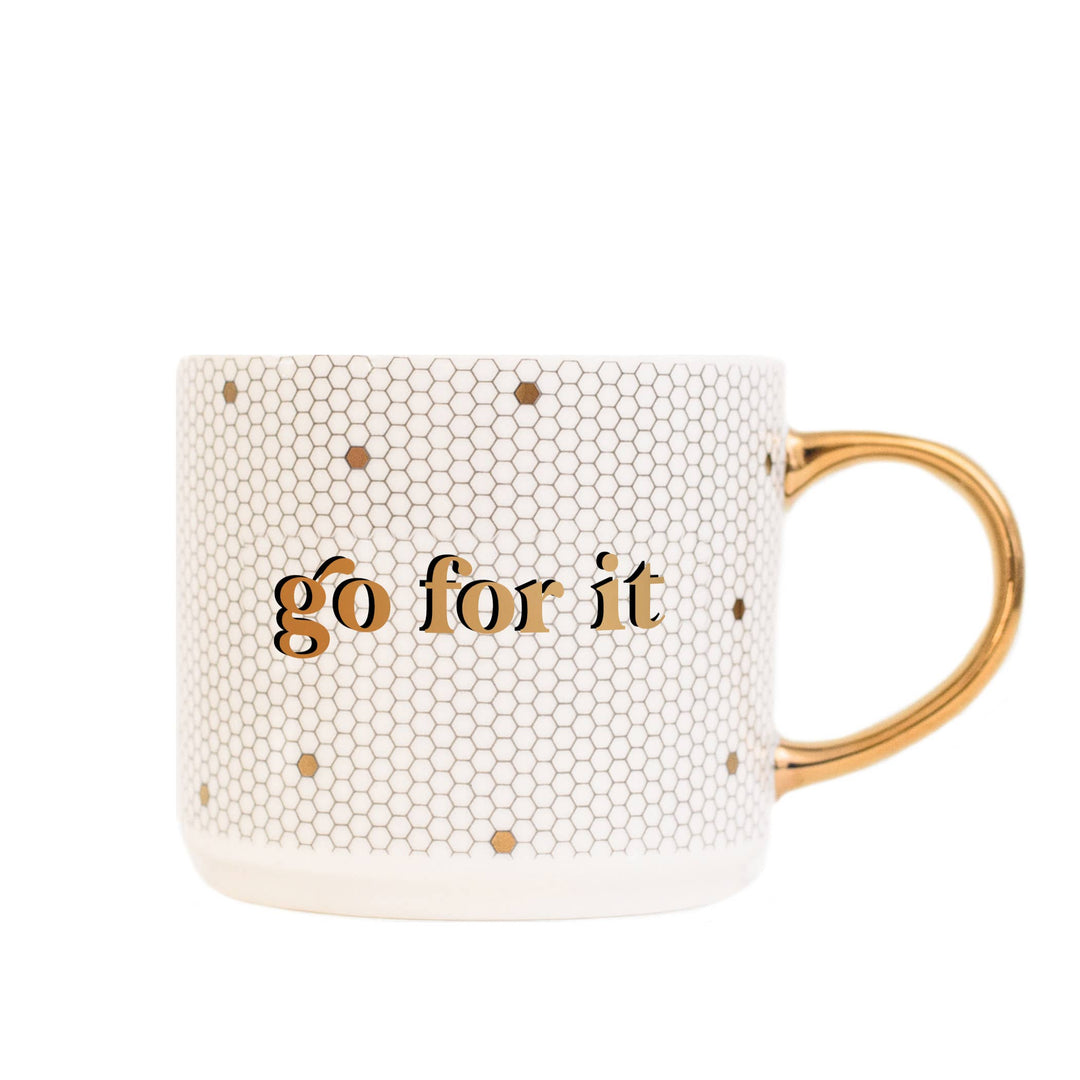 Sweet Water Decor, Coffee and tea mugs, gold tile coffee mug, trendy coffee mugs, shipping to canada and USA. Perfect for mothers day, graduation and custom gift boxes