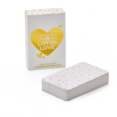 A lot of love. Love your life affirmation card deck. empowering, inspirations, mindfulness, meditation, healthy routines, affirmation card decks canada, self care products in Edmonton AB, custom gift boxes