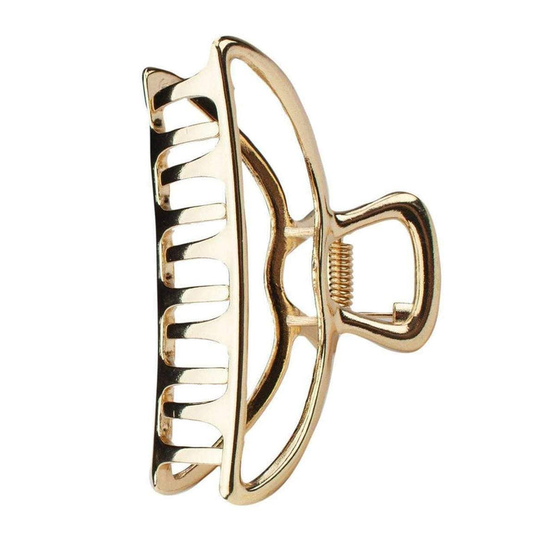 Gold open metal claw clip - good for all hair types. Wavy hair, straight hair, curly hair accessories