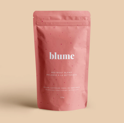 Beetroot Blend by Blume. Certified organic, gluten-free, keto-friendly, vegan, refined-sugar free  Caffeine-free, organic and sugar-free. Makes tea, lattes, or add to oatmeal or smoothies for a superfood boost. perfect in gift boxes!