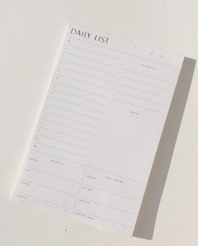 Daily List Pad - The Self-Care Shop