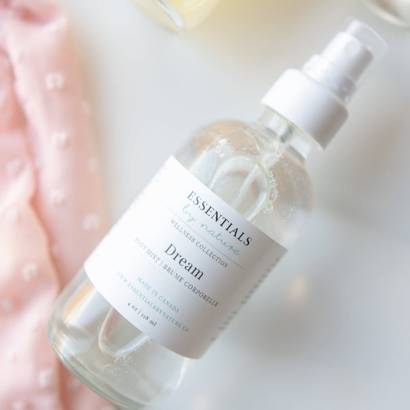 Dream Body & Pillow Spray - Room Mist. Sleep support. Specially designed to relax the body and mind, this dreamy pillow and body mist contains an effective blend of ingredients that will help restore a sense of peace, calm, and tranquillity