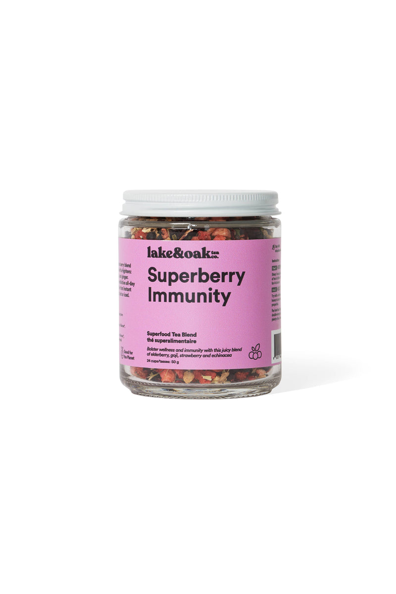 Lake & Oak Superberry Immunity Tea - all natural herbal tea blends made in canada