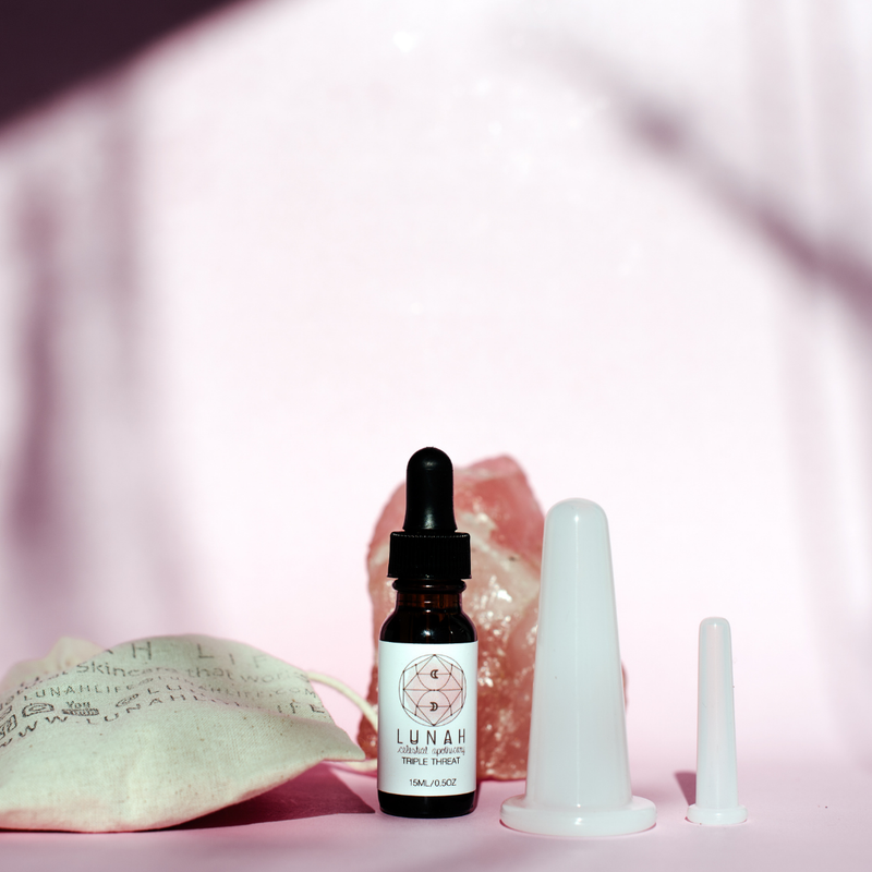 Silicon Facial Cupping Set + Triple Threat Serum - The Self-Care Shop