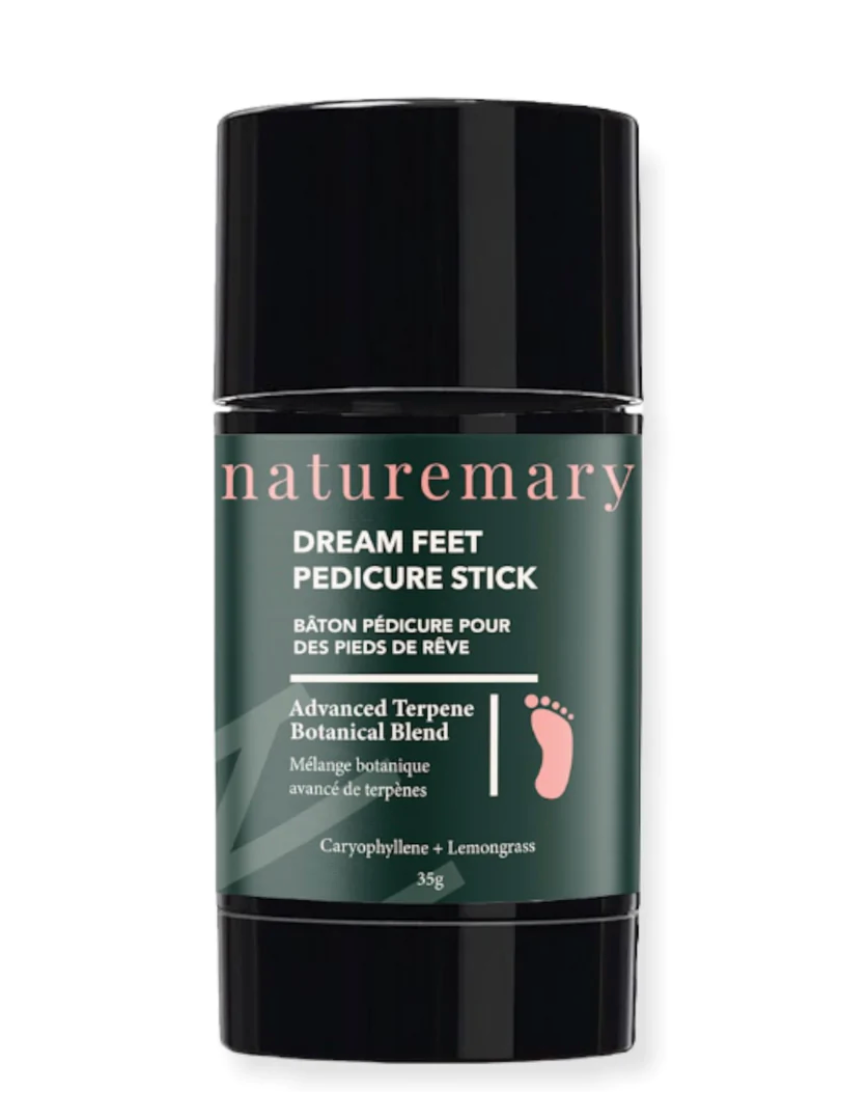 naturemary pedicure stick lemongrass, beeswax, mango butter, all natural ingredients. Good for tired, achy feet. Moisturizing foot stick