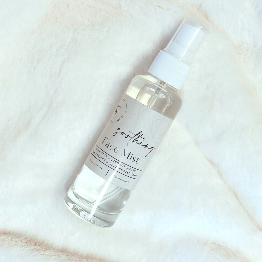 Soothing Face Mist, Rose & Coconut Water for radiant and rejuvenated skin. Can also be used as a setting spray. Shipping to canada and USA. luxury skincare
